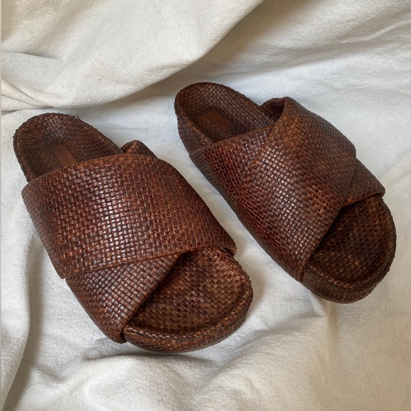 Size 42 ST. AGNI  Brown flat form sandal - Picture 6 of 9